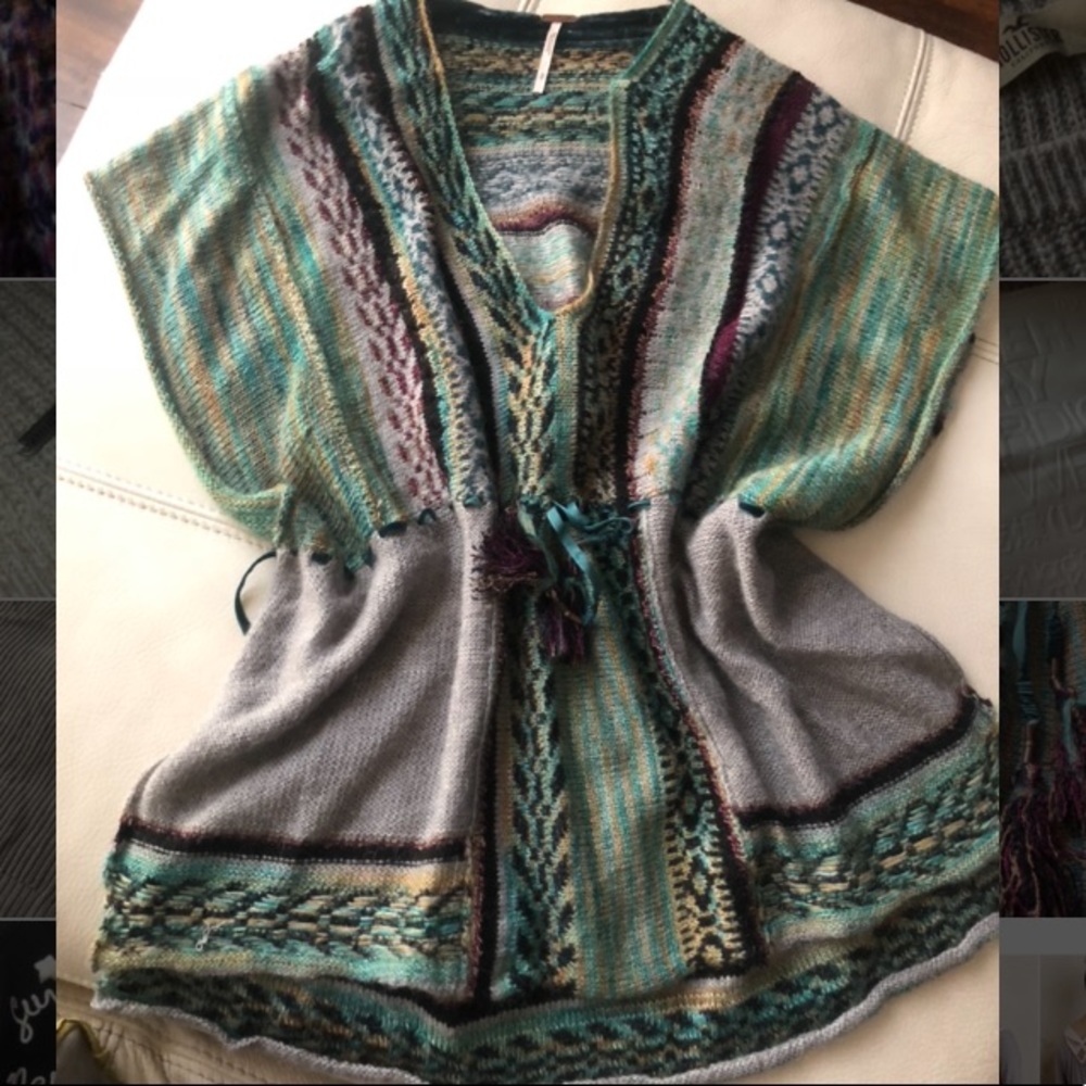 Free People sweater/poncho top size S
